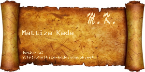 Mattiza Kada névjegykártya